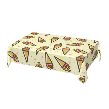 

DouZhe Rectangular Tablecloth Sweet Doodle Dessert Pattern Table Cloth for Kitchen Dinning Tabletop 72 x 54 Waterproof Polyester Table Cover