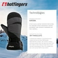 thumbnail image 6 of HOTFINGERS Men's Stellar Snow Sports Mittens, Color: Dark Gray/Black, Size: M, 6 of 6