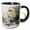 Black/White, variant on 3drose, Guardian Angel, 11oz Two-tone Green Mug