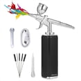 thumbnail image 1 of Kit de Aerógrafo Inalámbrico con Compresor, Aerógrafo para Decoración de Pasteles, Herramienta de Pintura en Miniatura de Alto Flujo de Aire, Color Negro., 1 of 5