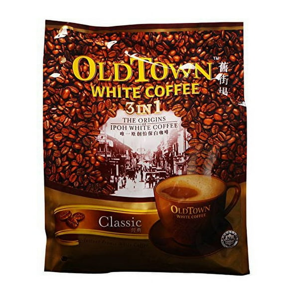 NineChef Bundle - Old Town Classic 3 in 1 Mix Instant White Coffee 600g  1 NineChef Coffee Spoon