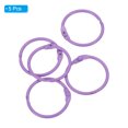 thumbnail image 3 of 1 Inch Loose Leaf Binder Rings Metal Colorful DIY Keychain for Index Card Scrapbooks, Purple, 5 Pack, 3 of 5