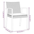 thumbnail image 2 of vidaXL 9 Piece Patio Dining Set with Cushions Poly Rattan and Steel, 2 of 10