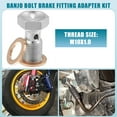 thumbnail image 2 of Unique Bargains Banjo Bolt Brake Fitting Adapter Kit M10x1.0 Brake Line Thread Single Banjo Bolt with 4 Copper Washers, 2 of 7