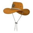 thumbnail image 1 of Chapeau Rond Rétro Western pour Usage Quotidien par Ensemble Style Cowboy, 1 of 3