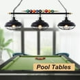 thumbnail image 6 of Hanging Pool Table Lighting Fixtures Billiard Ceiling Lamp Real Billiard Ball Design Pendant Lamp with Metal Shades for Game Room Beer Party Pool Table Man Cave (3 Lights Billiard Room Light), 6 of 7
