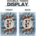 thumbnail image 4 of Monogram Letter F Winter Small Garden Flag Burlap Family Last Name Initial Yard Flag 12.5 x 18 Inch Snow Red Birds Floral Garden Flag Vertical Holiday Outdoor Farmhouse Decoration, 4 of 5