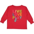 thumbnail image 3 of Inktastic Live Love Play Violin Girls Long Sleeve Toddler T-Shirt, 3 of 5