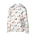 thumbnail image 2 of Fotbe winter Snowflake Dachshund Men's Women's UPF 50+ Sun Protection Jacket Hooded Cooling Shirt with Pockets Hiking Outdoor Performance-Small, 2 of 8