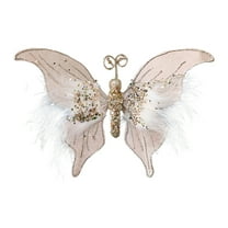 YFTDEF Christmas Butterflies Decoration Props, Rose Gold Polyester Butterfly, Sparkling 30x22in for Christmas Trees, Walls, Versatile Holiday Decor, Lightweight and Easy to Hang