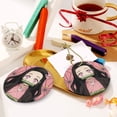 thumbnail image 6 of Kamado Nezuko Christmas Ceramic Round Ornaments Print Decorative Hanging Ornaments For Xmas Tree Holiday Party Decoration 1 Pcs, 6 of 9