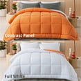 3Piece Queen Size Tricolor Reversible Down Alternative Comforter Set