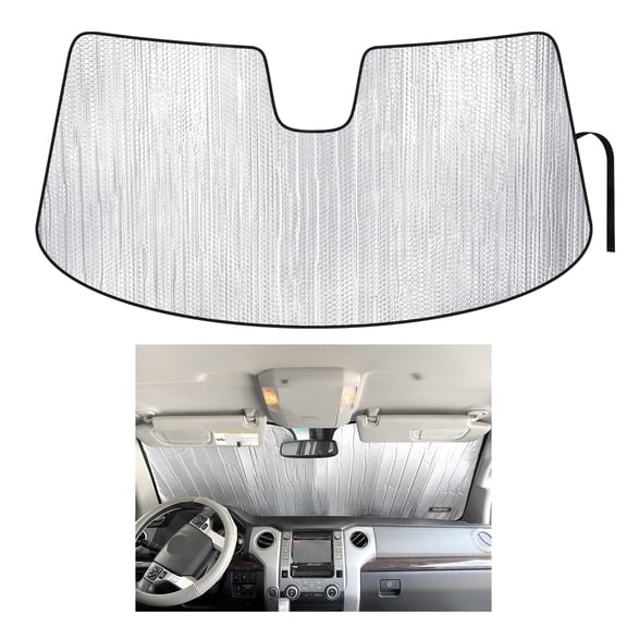 Front Windshield Sunshade for 2007-2021 Toyota Tundra Regular Cab, Double Cab, Crew Max Cab, 2 Door 4 Door