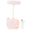 thumbnail image 1 of Luz de lectura para niños Base estilo TV Cuello de cisne flexible Carga USB Lámpara de escritorio LED suave para niños para estudiantes Estudio Trabajo Rosa, 1 of 5