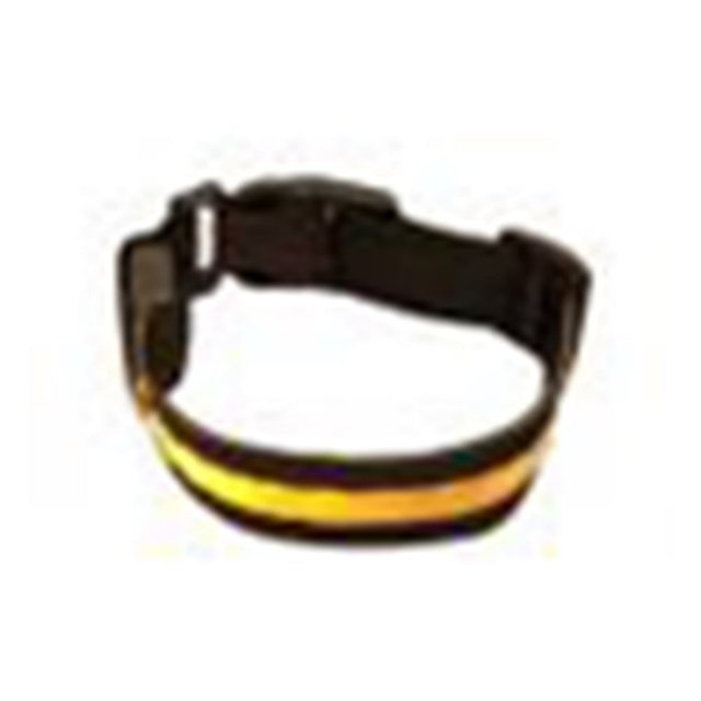HAOAN Pet Dog Puppy Nylon Glow in the Dark Collar LED Light Soft Adjustable Neck Strap