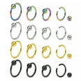 thumbnail image 3 of K-KED 10pcs Colorful Captive Bead Ring BCR Ear Cartilage Tragus Helix Hoop Piercing-16G 8mm-Black, 3 of 7