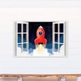 thumbnail image 4 of Creative Products Rocket Ship Window 32x48 Canvas Wall Art, 4 of 5