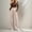 Beige, variant on Women Wide Leg Dress Pants High Waist Work Office Business Pleated Suit Palazzo Pants Casual Trousers Slacks White L