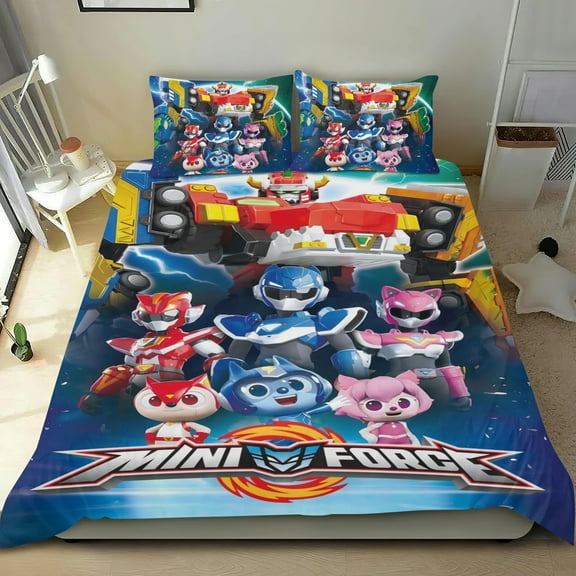 3 Piece Bedding Set For Miniforce Comforter Cover Set Cute Duvet Cover Sets Super Soft Teens Kids Bedroom Gifts Twin