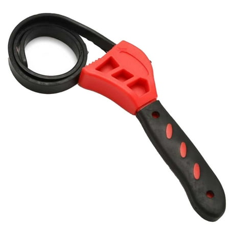 

Strap Wrench | 2pcs Adjustable Wrenchs | Length Adjustable Oil Filter Wrench Reinforced Rubber Pipe Wrench Jar Opener for Mechanics Plumbers