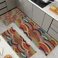 thumbnail image 2 of Farmhouse Kitchen Rug Sets 3 Pieces,Colorful Rainbow Rugs Non Slip Kitchen Rugs and Mats Set,Boho Rugs for Floor Washable Kitchen Floor Rugs for Hallway Laundry Room 20x32+20x47+20x59 Inch, 2 of 3