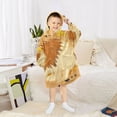 thumbnail image 6 of Wearable Blanket with Sleeves and Pocket Oversized Hooded Sweatshirt 3-14 YR Brown and Yellow Colors S, 6 of 7