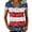 A-Red1448, variant on XIAONU Patriotic Star-Striped V-Neck T-Shirt for Women Short-Sleeve Independence Day Casual Holiday Tee