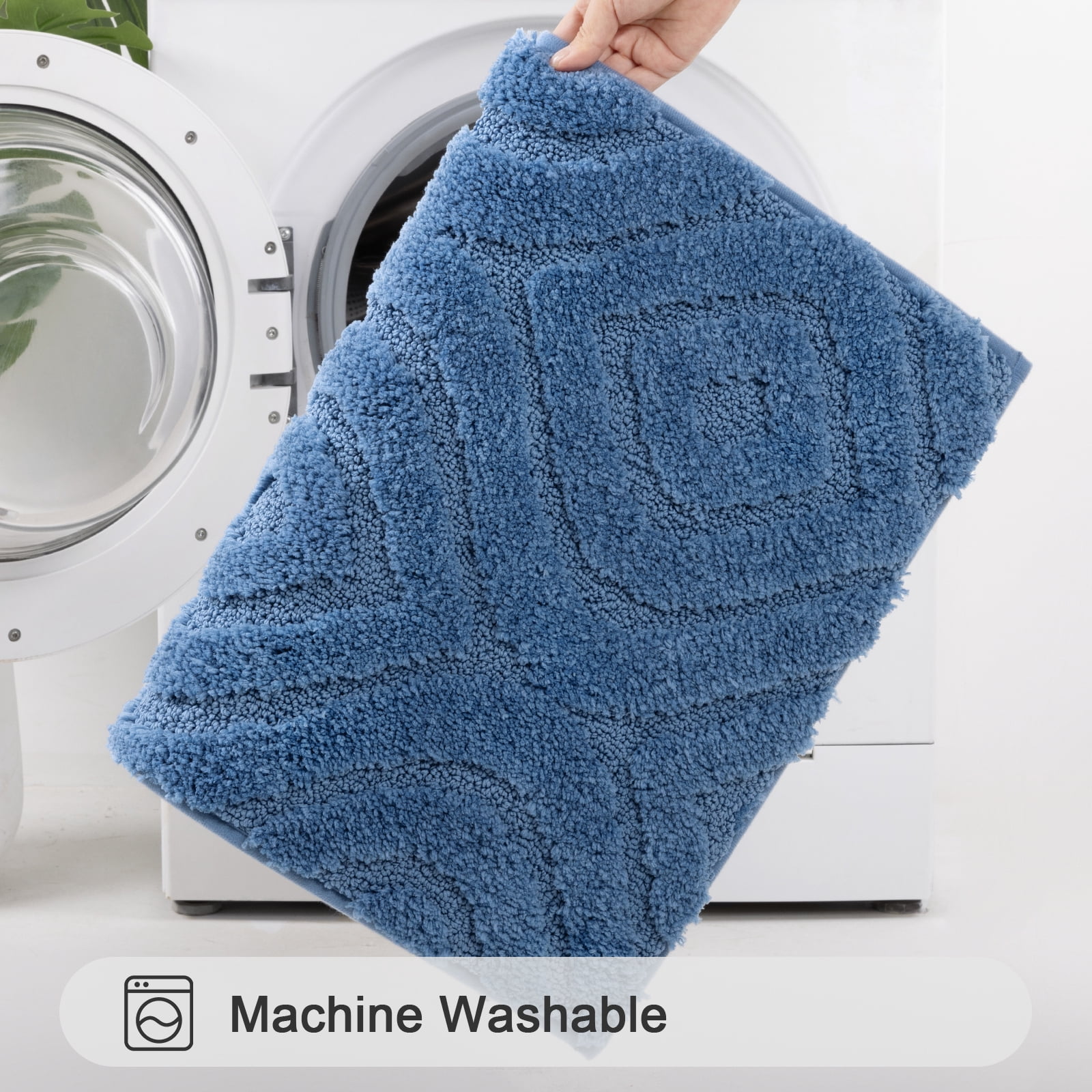 Ileading Bathroom Rugs Sets 4 Piece, Super Soft and Absorbent Non Slip Microfiber Toilet Bathroom Mats