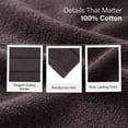 thumbnail image 2 of REGALWOVEN Solid Striped Hand Towels Set of 2, Cotton Soft Absorbent Bathroom Decorative Towel Dark Brown 14" x 30", 2 of 6