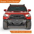 thumbnail image 2 of Hooke Road Fit 2016-2023 Toyota Tacoma Steel Front Bumper With Winch Plate Black, 2 of 13