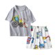 thumbnail image 1 of Conjunto de camiseta y pantalones cortos de algodón de verano para niños y niñas, 1 of 6
