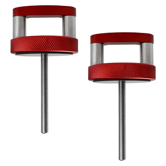 Hex Autoparts 2x Aluminum Red Hard Top Quick Removal Fastener Thumb Screws with D-Ring for 2007-2018 Jeep Wrangler JK 2-Door & Unlimited 4-Door Hard Top Quick Release Bolts