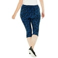 thumbnail image 2 of Woman Within Plus Size Stretch Cotton Printed Capri Legging, 2 of 5