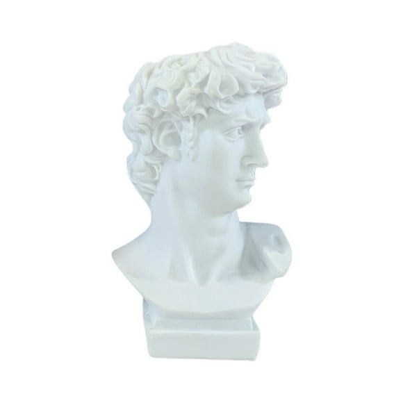 Plaster Sculpture Table Flower Pot Miniature Figurine David Statue Home Decor Makeup Brush Storage Case Handicraft