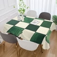 thumbnail image 2 of Yayeee Tablecloths for Rectangular Tables 60 x 120 inch Party Table Cover, Green and White Plaid Pattern, 2 of 6