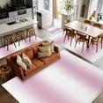 thumbnail image 5 of 2.7x5 Area Rugs, Pink White Ombre Non-Skid Rubber Backing Large Rectangle Rugs - Living Room Bedroom Home Office, Modern Abstract Art Farmhouse Gradient Indoor Floor Mat Carpets Washable Rug, 5 of 9