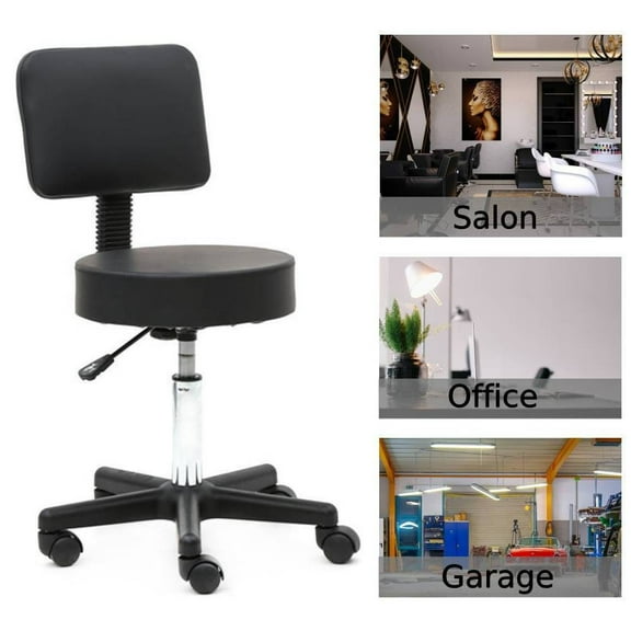 HJYURY Portable Rolling Garage Stool Adjustable Mechanic Work Shop Seat Salon Chair