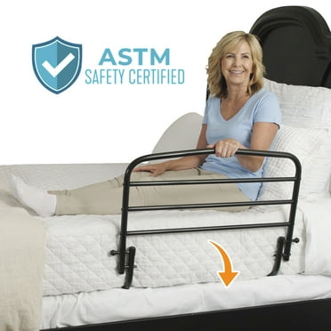Stander 30 inch Safety Bed Rail, Folding Guardrail for Adults, Seniors, and Elderly, Bedside Stand Assist Bar, Fits King, Queen, Full, and Twin Beds, ASTM Safety Approved Bedrail