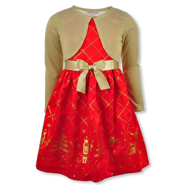 Bonnie jean deals striped santa dress