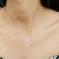 thumbnail image 4 of Rosec Jewels Certified Moissanite Infinity Pendant Necklace - Minimalist Twisted Knot Necklace - Ready to Gift for Valentines, 925 Sterling Silver, 4 of 8