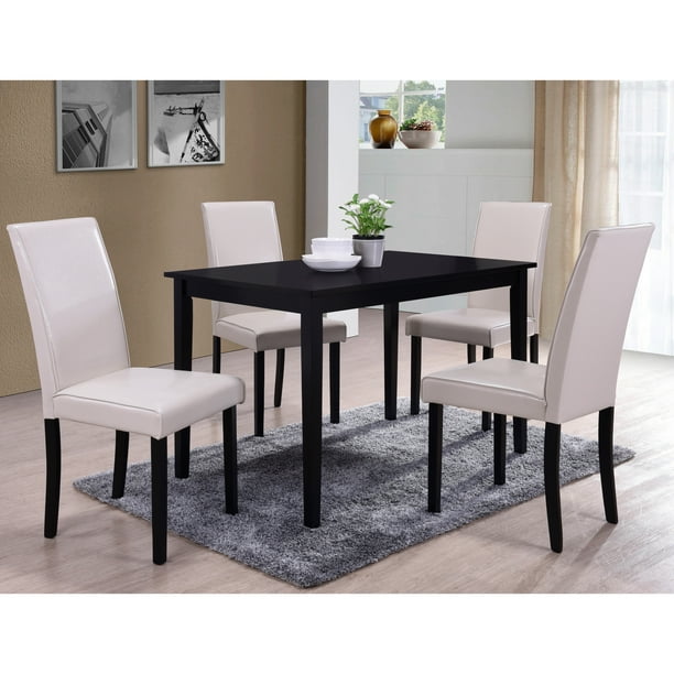 Best Master Furniture's Melisa Dining Set with Cream Color Chairs