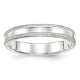 thumbnail image 2 of Chisel QDEB040-11 4 mm Sterling Silver Design Edge Band - Size 11, 2 of 3