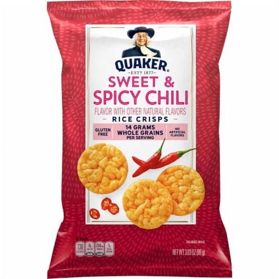 Pack of 2 - Quaker Sweet & Spicy Chili Rice Crisps 3.03 oz..