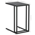 thumbnail image 4 of vidaXL Computer Side Table Black Marble 50x35x65 cm Tempered Glass, 4 of 4