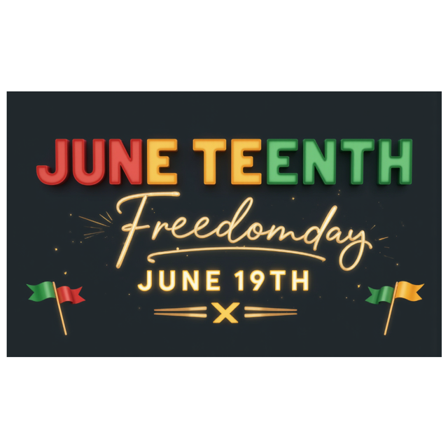 Star Decorations Juneteenth Banner Colorful Design Freedom Day Festive Theme for Outdoor Celebration Public Event Holiday Gathering