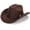 Brown-hat, variant on Western Cowboy Hat for Men Women Classic Fedora Hat with Buckle Belt ,Brown