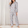 thumbnail image 2 of Kdxio Lighthouse And Beacon Women's Pajama Sets Long Sleeve Button Down Sleepwear Nightwear Soft Pjs Lounge Sets-X-Large, 2 of 7