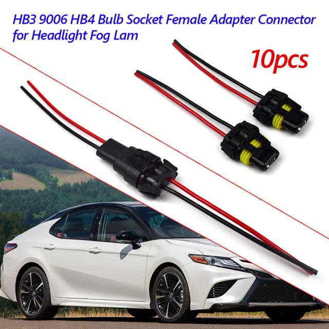 10 Uds 9005 HB3 9006 HB4 enchufes de bombilla adaptador hembra para faro antiniebla