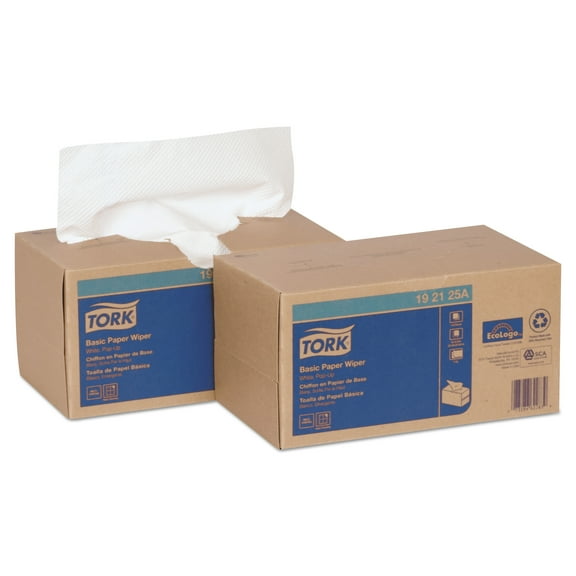 Tork 192125A 9 x 10.25 2-Ply Multipurpose Paper Wiper - White (18/Carton)
