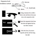 thumbnail image 3 of Expansion Bolts M6 304 Stainless Steel Pegs Bolts Open Hook Expansion Screw Bolts 5-Pack, 3 of 5